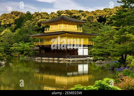 Kinkaku-ji, Tempio d'Oro, Kyoto, Giappone Foto Stock