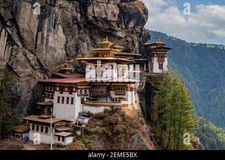 Taktsang Lhakhang, Paro, Bhutan Foto Stock