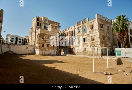 Al-Balad (arabo: البلد) è la zona storica di Jeddah Foto Stock