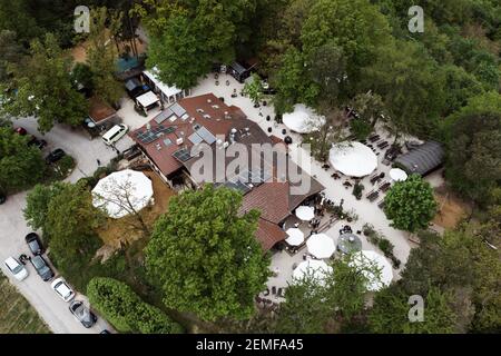 Heuchelberger Warte nel parco nazionale Stromberg-Heuchelberg Germania Foto Stock