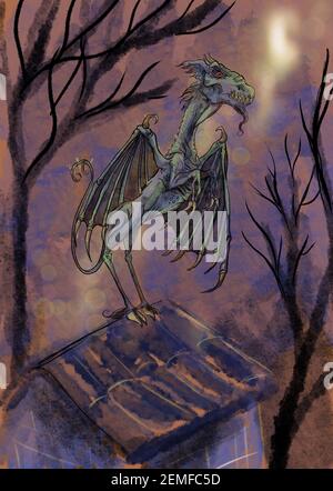jersey devil illustrazione Foto Stock
