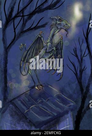 jersey devil illustrazione Foto Stock