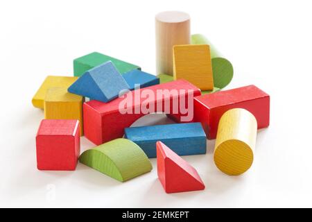 Colorato edificio in legno per bambini Foto Stock