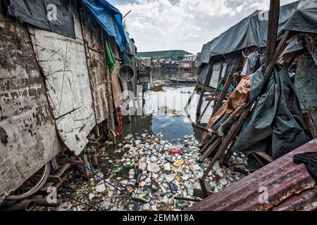 Tondo, slum, Manila, Filippine, bidonville Foto Stock