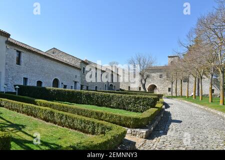 Ingresso all'abbazia di Goleto in provincia di Avellino. Foto Stock