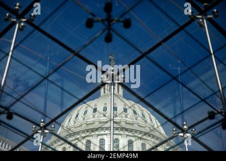 Washington, Stati Uniti. 25 Feb 2021. Il Campidoglio degli Stati Uniti a Washington, DC, Stati Uniti giovedì 25 febbraio 2021. (Foto di Amanda Andrade-Rhoades/Sipa USA) Credit: Sipa USA/Alamy Live News Foto Stock