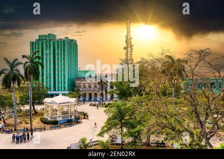 Vista aerea dello skyline di Santa Clara, Cuba Foto Stock
