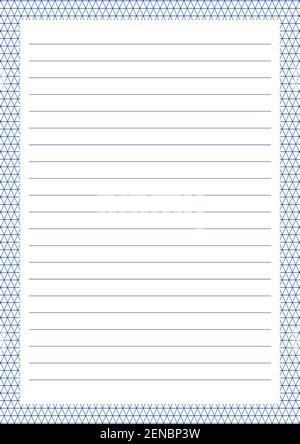Carta griglia. Sfondo astratto a strisce con linee orizzontali a colori. Stampa di note su carta, su sfondo trasparente. Formato A4 ottimale. Geometrico Illustrazione Vettoriale