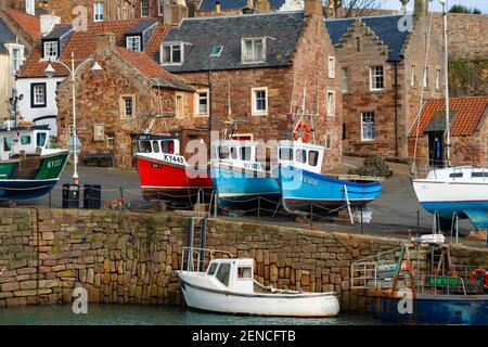 Villaggio storico e porto di Coral a est Neuk di Fife, Scozia Regno Unito Foto Stock