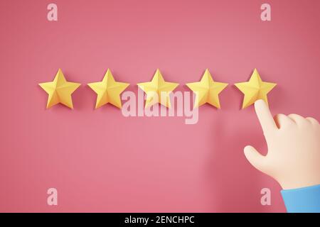 valutazione manuale di un rendering 3d experience concept Foto Stock