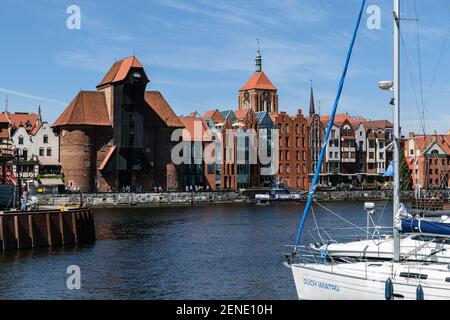 La vista della città vecchia di Danzica, Polonia Foto Stock