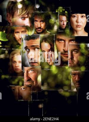 Lost TV Series 2004 - 2010 - USA 2007 - Stagione 03 creato da : J.J. Abrams, Jeffrey Lieber, Damon Lindelof Michael Emerson, Evangeline Lilly, Josh Holloway, Emilie de Ravin, Dominic Monaghan, Matthew Fox, Naveen Andrews, Terry o-Quinn, Yunjin Kim, Henry Ian Cusick, Jorge Garcia, Daniel Dae Kim, Adewale Akinnuoye-Agbaje Poster (Arte chiave) Foto Stock