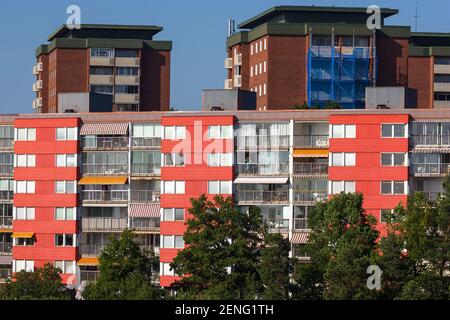 La città di Stoccolma i blocchi di appartamenti in Svezia. Foto Stock