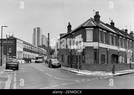 Harringay Warehouse District, North London UK, nell'inverno del 2021 Foto Stock