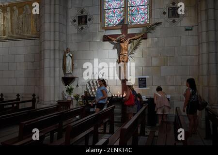 Biarritz, Francia - 24 luglio 2019 - Chiesa Sainte-Eugénie di Biarritz Foto Stock