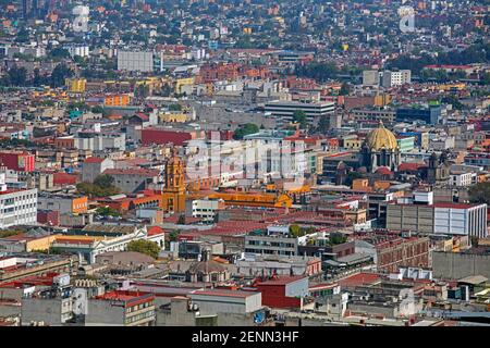 Vista aerea sulla capitale messicana Città del Messico Foto Stock