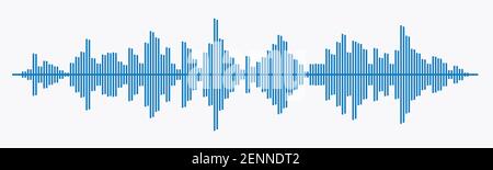 Onde dell'equalizzatore isolate sullo sfondo. Vettore EQ Illustrazione Vettoriale