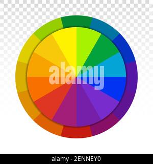 ruota colori o icona vettoriale piatta cerchio di selezione colori per applicazioni e siti web Illustrazione Vettoriale