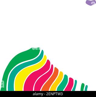 Psichedelico colorato surreale doodle onde modello. Fantastico sfondo ornamentale ondulato. Illustrazione vettoriale disegnata a mano. Illustrazione Vettoriale