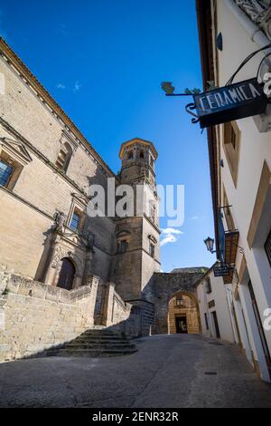 03-02-2020 Baeza, Jaen, Spagna: Cappella di San Giovanni Evangelista. È la cappella della vecchia Università di Baeza, stile rinascimentale. Foto Stock