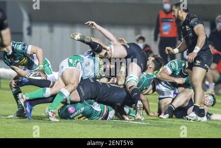 Treviso, Italia. 26 Feb 2021. Treviso, Italia, Stadio Monigo, 26 febbraio 2021, Nicola Quaglio durante Benetton Treviso vs Rugby Connacht - Rugby Guinness Pro 14 Match Credit: Alfio Guarise/LPS/ZUMA Wire/Alamy Live News Foto Stock