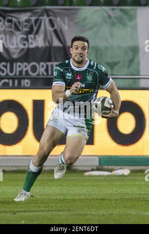 Treviso, Italia. 26 Feb 2021. Treviso, Italia, Stadio Monigo, 26 febbraio 2021, Edoardo Padovani durante Benetton Treviso vs Connacht Rugby - Rugby Guinness Pro 14 Match Credit: Alfio Guarise/LPS/ZUMA Wire/Alamy Live News Foto Stock