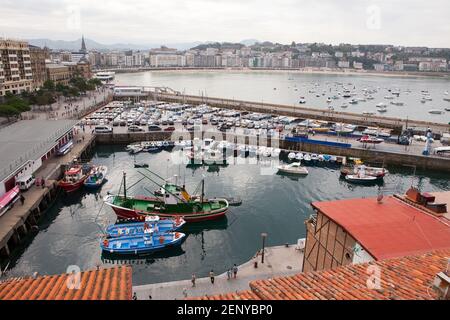 Baia di San Sebastian, Spagna settentrionale Foto Stock