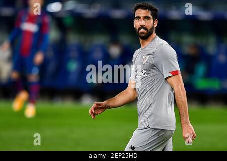 VALENCIA, SPAGNA - FEBBRAIO 26: Raul Garcia di Athletic Bilbao durante la partita di LaLiga Santander tra Levante e Athletic Bilbao a Estadi Ciutat Foto Stock