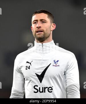 Gary Cahill di Crystal Palace prima della partita della Premier League tra Brighton e Hove Albion e Crystal Palace all'American Express Community Stadium , Brighton , Regno Unito - 22 febbraio 2021 solo per uso editoriale. Nessuna merchandising. Per le immagini di calcio si applicano restrizioni fa e Premier League inc. Nessun utilizzo di Internet/mobile senza licenza FAPL - per i dettagli contattare Football Dataco Foto Stock