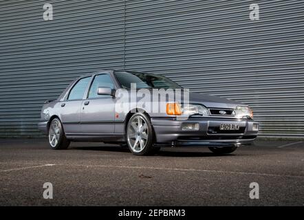 1988 Ford Sierra Saphire Cosworth, vettura ad alte prestazioni anni '80 Foto Stock