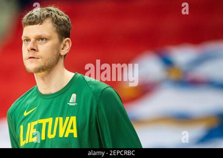 2021-02-22. FIBA EuroBasket 2022 Qualifiera Danimarca 76 - 77 Lituania. Foto di Alfredas Pliadis Foto Stock