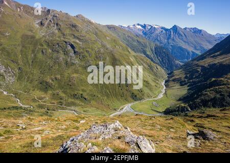 Frossnitztal valle alpina. Gruppo di montagna Venediger. Osttirol. Alpi austriache. Europa. Foto Stock