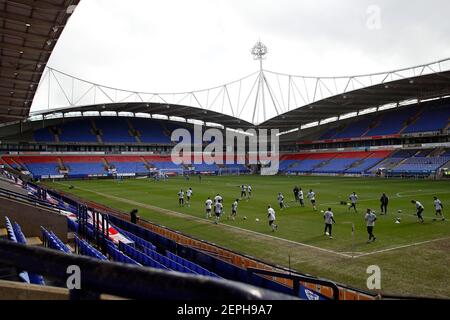 BOLTON, INGHILTERRA, 27 FEBBRAIO UNA visione generale durante la partita Sky Bet League 2 tra Bolton Wanderers e Barrow al Reebok Stadium di Bolton sabato 27 febbraio 2021. (Credit: Chris Donnelly | MI News) Credit: MI News & Sport /Alamy Live News Foto Stock