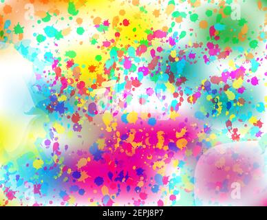 Astratto acqua colore sfondo art. Arte digitale pittura. L'acquerello verniciato spruzzi lo sfondo. Illustrazione Vettoriale