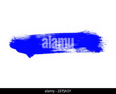 Pennello astratto blu acquerello per disegno artistico Foto Stock