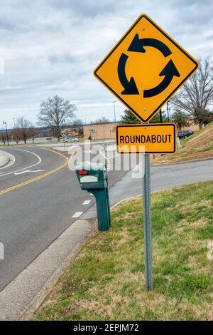 Immagine verticale di un cartello stradale. Foto Stock