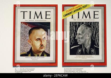 Time Magazine è stato pubblicato dalla seconda guerra mondiale con Heinrich Himmler e Reinhard Heydrich sul coperchio anteriore Foto Stock