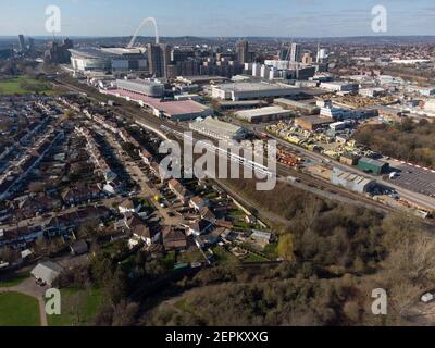 Quartiere residenziale e alloggio vicino Wembley parco sviluppo quintain, Tokyngton Foto Stock