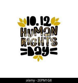 Giornata dei diritti umani. Dicembre 10. Concetto di vacanza. Illustrazione vettoriale Illustrazione Vettoriale