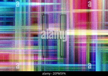 Segno ETA. Lettera ETA, simbolo dell'alfabeto greco, sfondo colorato a scacchi Foto Stock