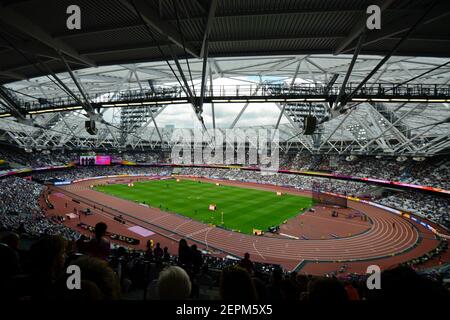 London Stadium, vista grandangolare. IAAF World Athletics Championships, Londra 2017 Foto Stock