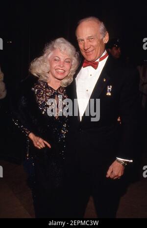EVERLY HILLS, CA - NOVEMBRE 13: Astonaut Buzz Aldrin al 'Hoby A. Schweizter Awards' il 13 Novembre 1991 al Beverly Hilton Hotel di Beverly Hills, California. Credito: Ralph Dominguez/MediaPunch Foto Stock