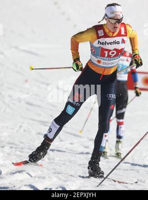 Oberstdorf, Germania. 28 Feb 2021. Sci nordico: Campionato del mondo, fondo - squadra sprint freestyle, donne. Victoria Karl dalla Germania in azione. Credit: Karl-Josef Hildenbrand/dpa/Alamy Live News Foto Stock