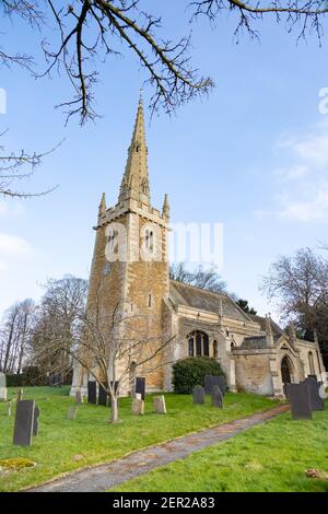 La Chiesa di San Nicola di Myra, Barkston villaggio, Grantham, Lincolnshire, Inghilterra Foto Stock