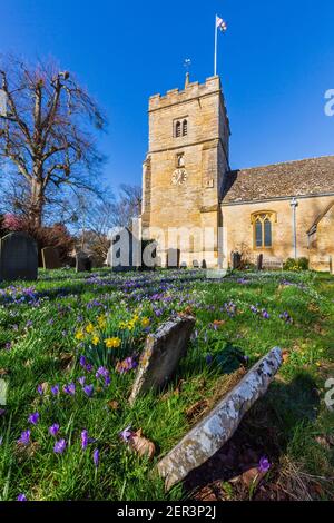 La chiesa di San Giacomo il Grande a Birlingham, Worcestershire, Inghilterra Foto Stock