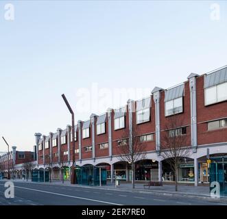 Stockton on Tees, Regno Unito. 28 febbraio 2021. Stockton Council sta progettando di abbattere metà della loro High Street, compreso il Castlegate Center e di sostituirlo con un parco Riverside per aprire la zona lungo il fiume per il tempo libero e la ricreazione. David Dixon/Alamy Foto Stock