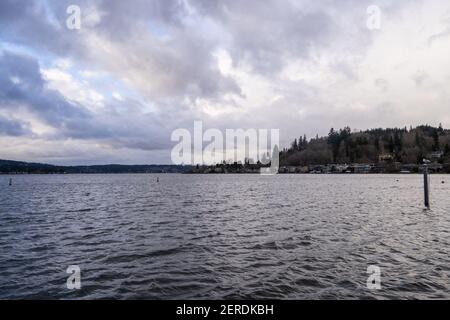 Il Lake Sammamish state Park è un parco situato all'estremità meridionale del lago Sammamish, nella contea di King, Washington, Stati Uniti. Il parco è amministrato dalla WAS Foto Stock
