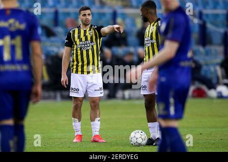 ARNHEM, PAESI BASSI - FEBBRAIO 27: Oussama Tannane di Vitesse durante la partita olandese di Eredivisie tra Vitesse e VVV a Gelredome il 27 febbraio 2 Foto Stock