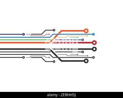 Icona del circuito tecnologico per applicazioni o siti Web Illustrazione Vettoriale