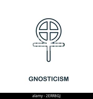 Icona Gnosticismo. Elemento semplice dalla raccolta di religione. Icona di Gnosticismo creativo per il web design, modelli, infografiche e altro ancora Illustrazione Vettoriale